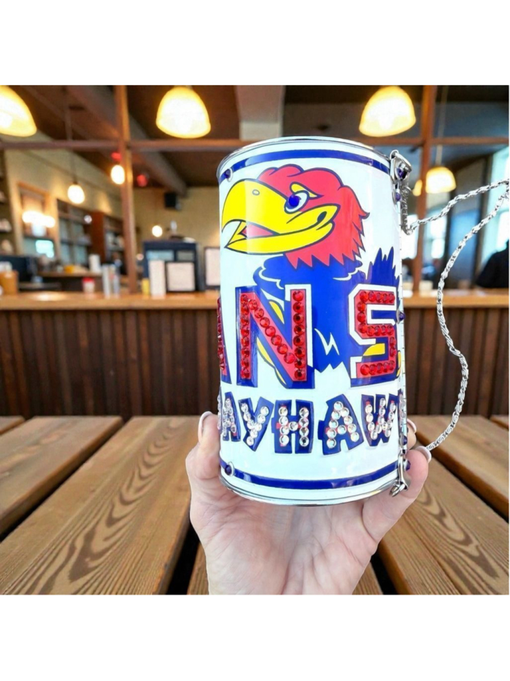 Littlearth RoadFlair Kansas Jayhawks Crystal Crossbody Bag Discontinued KU Purse